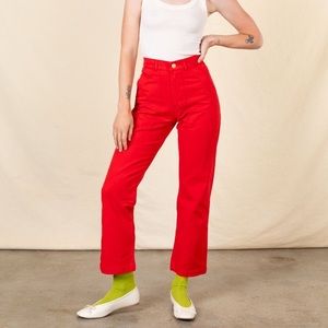 big bud press mustang red work pants